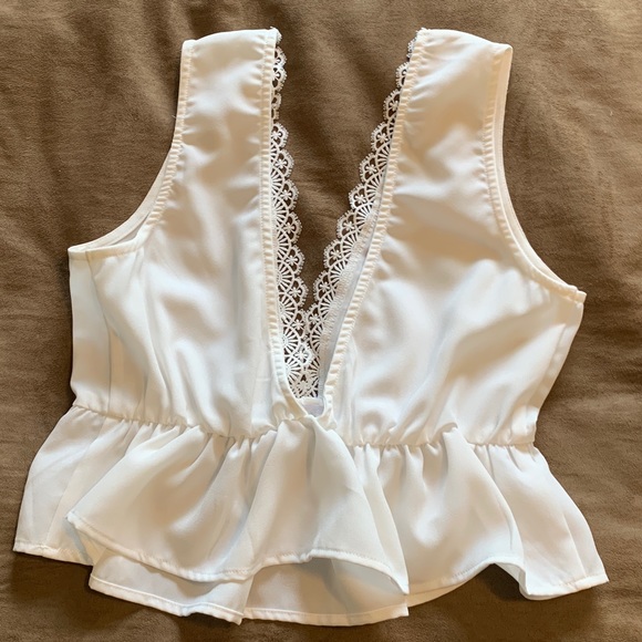 Sheer Lacey Flowy Top - Picture 3 of 5